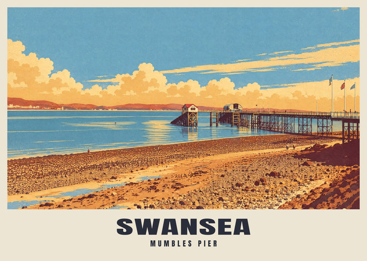 Mumbles Pier, Swansea Poster
