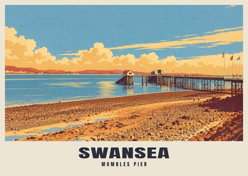 Mumbles Pier, Swansea Poster
