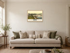 The Harbour, Tenby Poster at A2, in a natural wood frame, in a sitting room