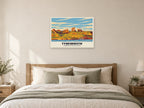 Tynemouth Priory and Castle Poster at A1, as a poster, above a bed