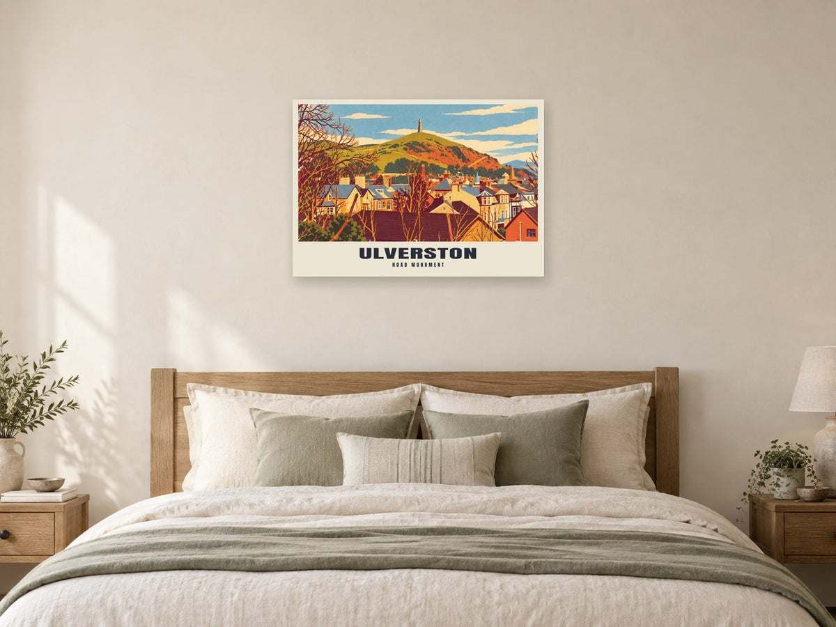 Hoad Monument, Ulverston Poster at A1, as a poster, above a bed