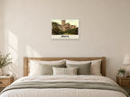 Wells Cathedral, 1890s Heritage Print at A2, as a poster, above a bed