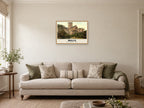 Wells Cathedral, 1890s Heritage Print at A2, in a natural wood frame, in a sitting room
