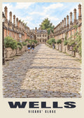 Vicars' Close, Wells poster in the Ink & Wash style