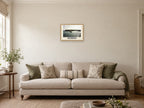 Port and coastline, Weymouth, 1994 Heritage Print at A3, in a natural wood frame, in a sitting room