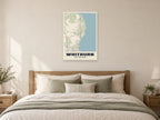 Whitburn Street Map Poster at A1, as a poster, above a bed