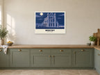 Whitby Abbey Poster at A1, in a white frame, in a kitchen