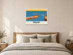 Whitby Poster at A1, as a poster, above a bed