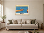 Whitby Poster at A1, in a natural wood frame, in a sitting room