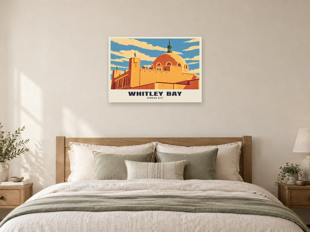 Spanish City, Whitley Bay Poster at A1, as a poster, above a bed