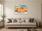 Spanish City, Whitley Bay Poster at A1, in a natural wood frame, in a sitting room