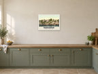 Bowness Boat Landing, Windermere, 1890s Heritage Print at A2, in a white frame, in a kitchen