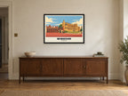 Windsor Poster at A1, in a black frame, above a sideboard