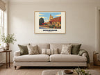 Wokingham Poster — All Saints' Church at A1, in a natural wood frame, in a sitting room