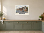 Rose Street, Wokingham Poster at A1, in a white frame, in a kitchen