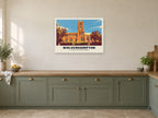 St Peter's Collegiate Church, Wolverhampton Poster at A1, in a white frame, in a kitchen