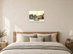The Bridge, Wroxham, 1890s Heritage Print at A2, as a poster, above a bed