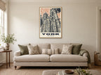 York Minster Poster at A1, in a natural wood frame, in a sitting room
