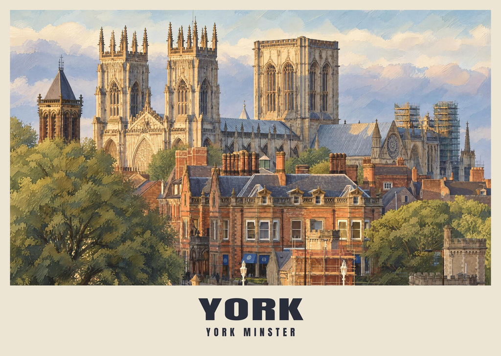 York Minster poster in the British Heritage style
