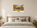 York Poster at A1, as a poster, above a bed