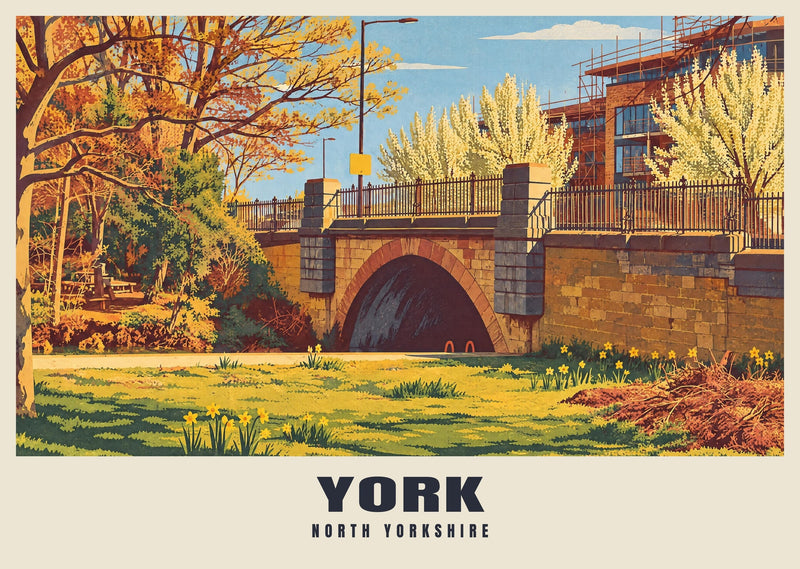 York Vintage-Style Poster