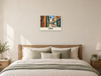The Shambles, York Gouache Poster at A2, as a poster, above a bed