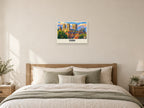 York Minster Gouache Poster at A2, as a poster, above a bed